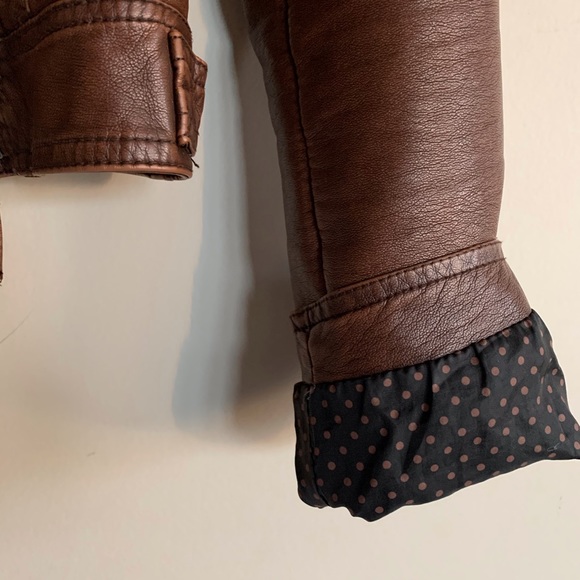 ONLY Brown Pleather Jacket - Picture 4 of 8